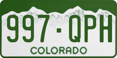 CO license plate 997QPH