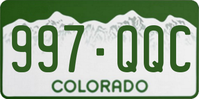 CO license plate 997QQC
