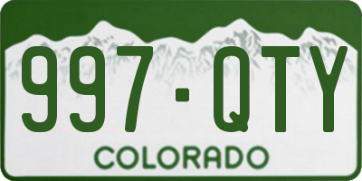 CO license plate 997QTY