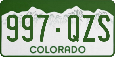 CO license plate 997QZS