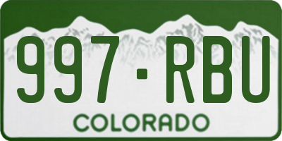 CO license plate 997RBU
