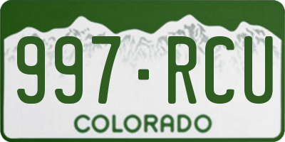 CO license plate 997RCU