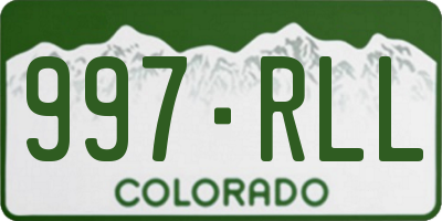 CO license plate 997RLL