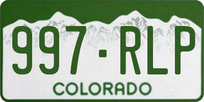 CO license plate 997RLP