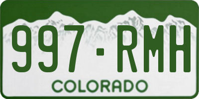 CO license plate 997RMH