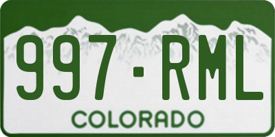 CO license plate 997RML