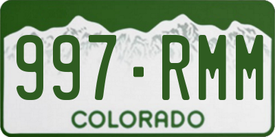 CO license plate 997RMM