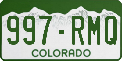 CO license plate 997RMQ