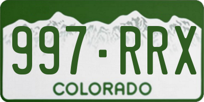 CO license plate 997RRX