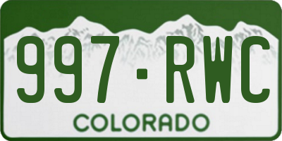 CO license plate 997RWC