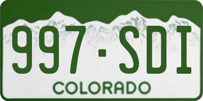CO license plate 997SDI