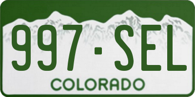 CO license plate 997SEL