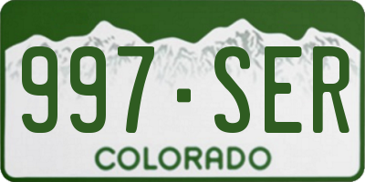 CO license plate 997SER