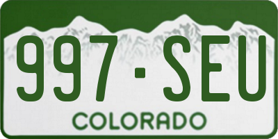 CO license plate 997SEU