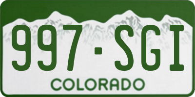CO license plate 997SGI