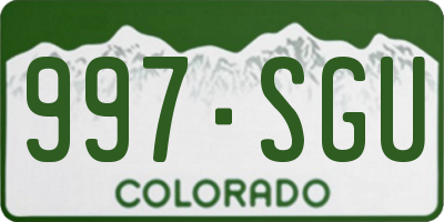 CO license plate 997SGU