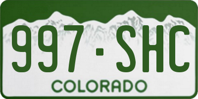 CO license plate 997SHC