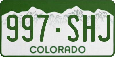 CO license plate 997SHJ
