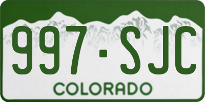 CO license plate 997SJC
