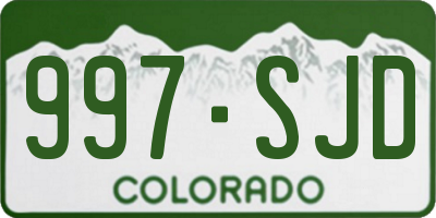 CO license plate 997SJD