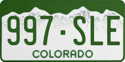 CO license plate 997SLE