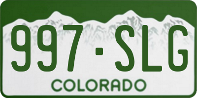 CO license plate 997SLG