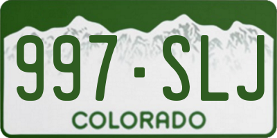 CO license plate 997SLJ