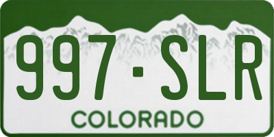 CO license plate 997SLR