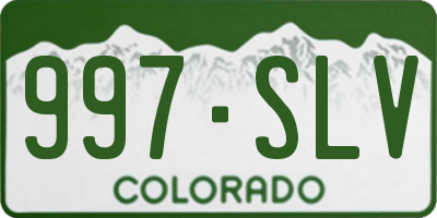 CO license plate 997SLV