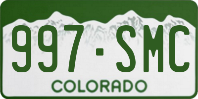 CO license plate 997SMC