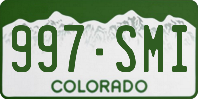 CO license plate 997SMI