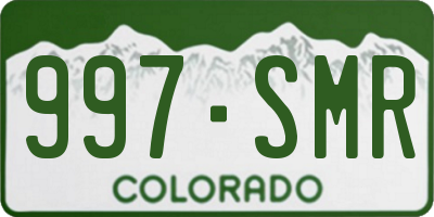 CO license plate 997SMR