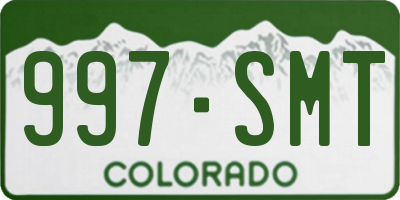 CO license plate 997SMT