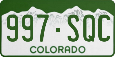 CO license plate 997SQC