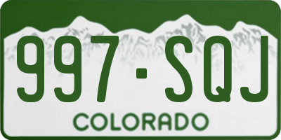 CO license plate 997SQJ