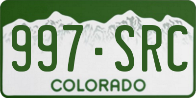 CO license plate 997SRC