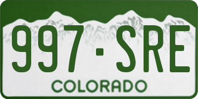 CO license plate 997SRE