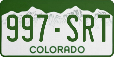 CO license plate 997SRT
