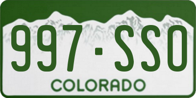 CO license plate 997SSO
