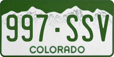 CO license plate 997SSV