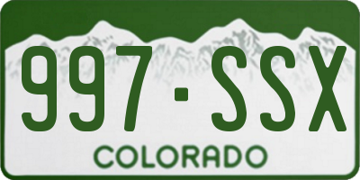CO license plate 997SSX