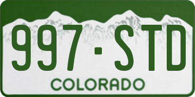 CO license plate 997STD