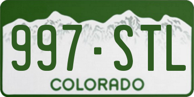 CO license plate 997STL