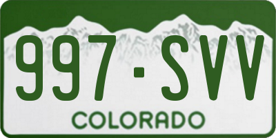 CO license plate 997SVV