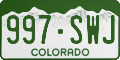 CO license plate 997SWJ