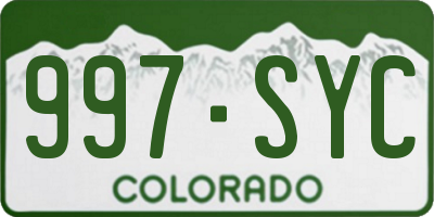 CO license plate 997SYC