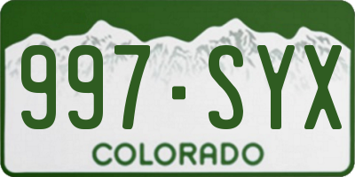 CO license plate 997SYX
