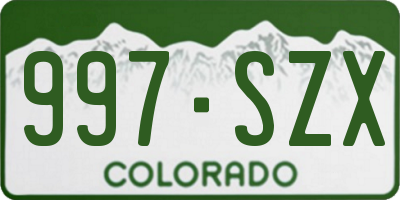 CO license plate 997SZX