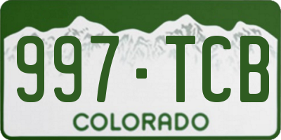 CO license plate 997TCB