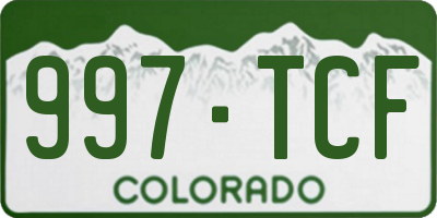 CO license plate 997TCF